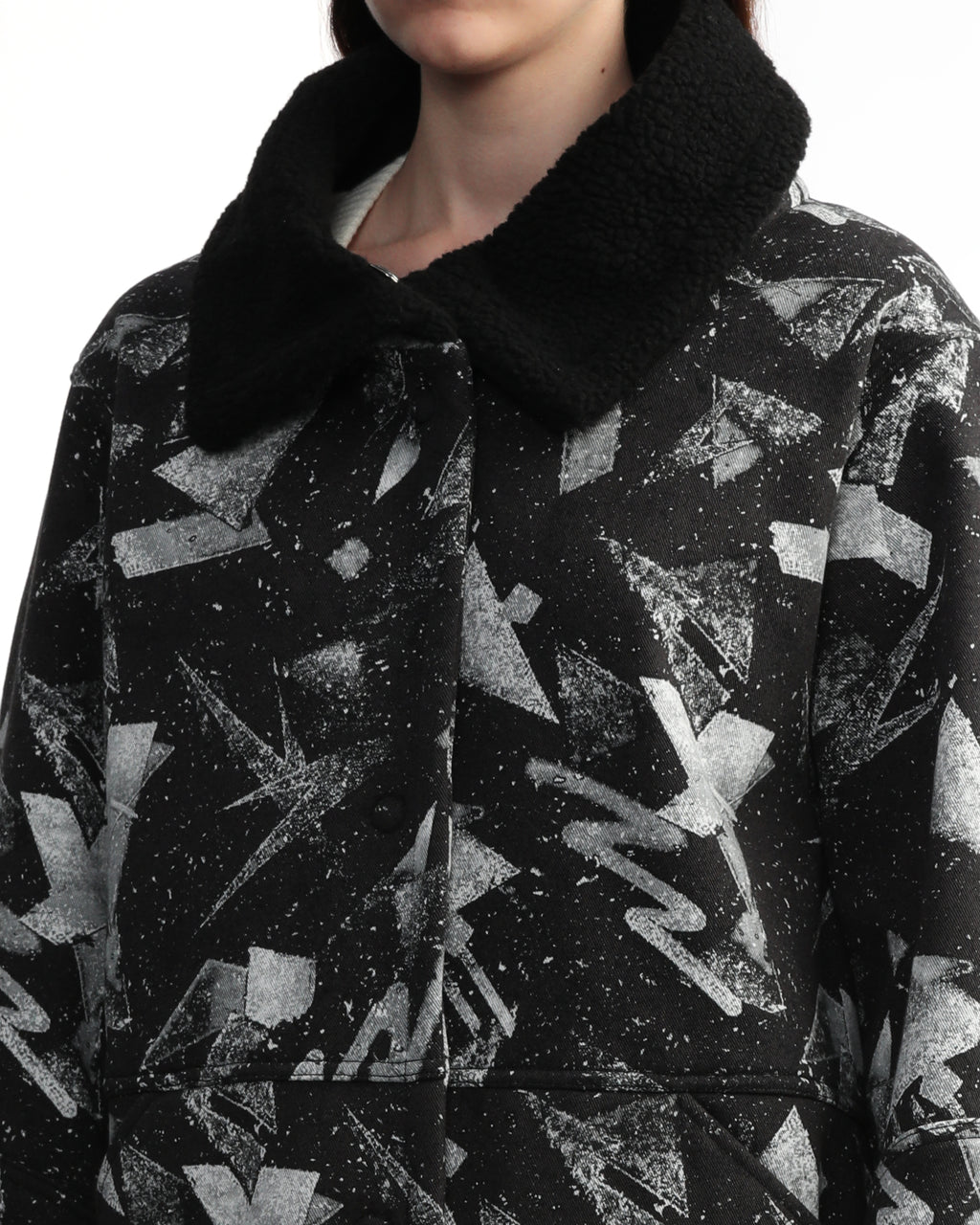 Patterned padded coat