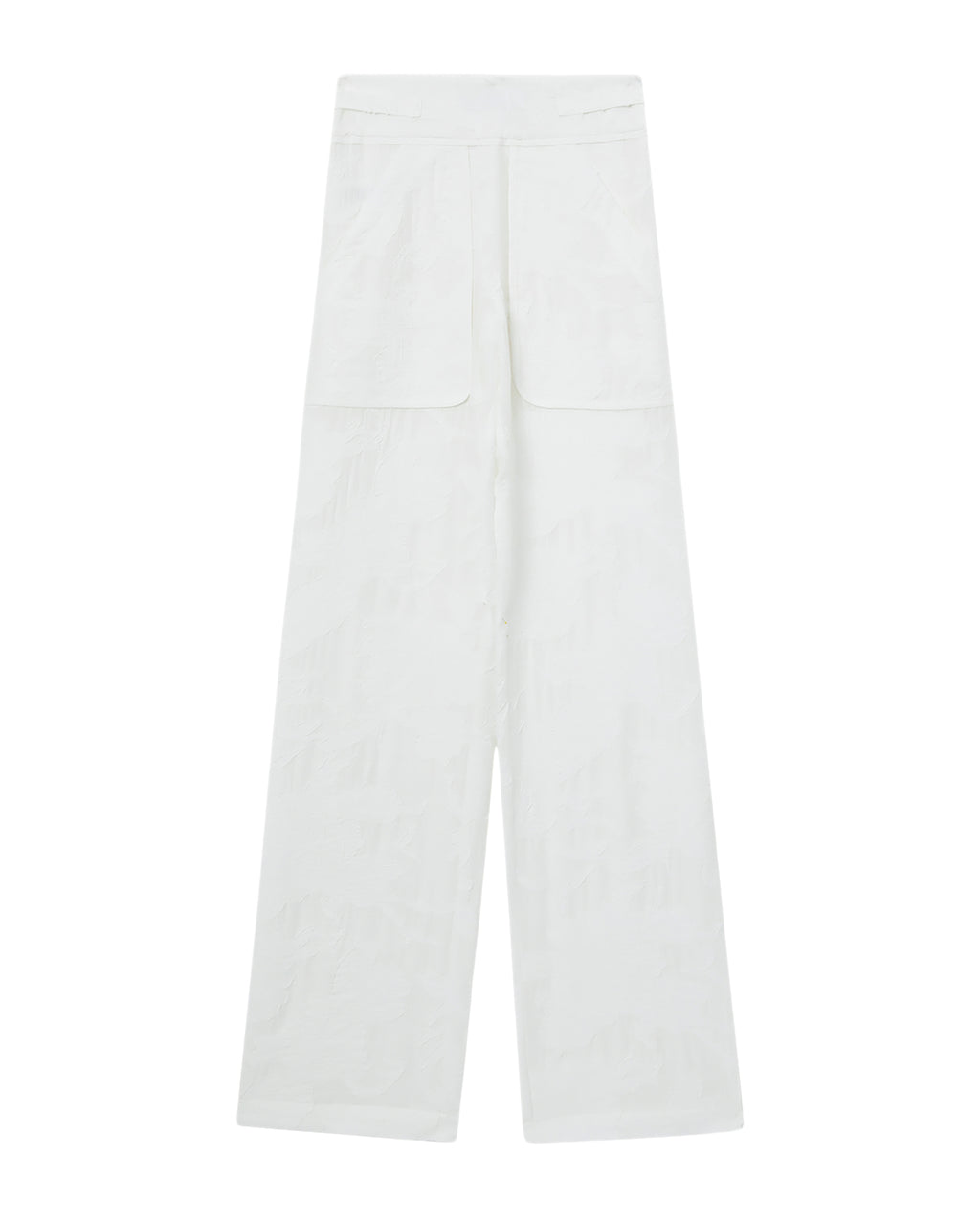Floral jacquard pants