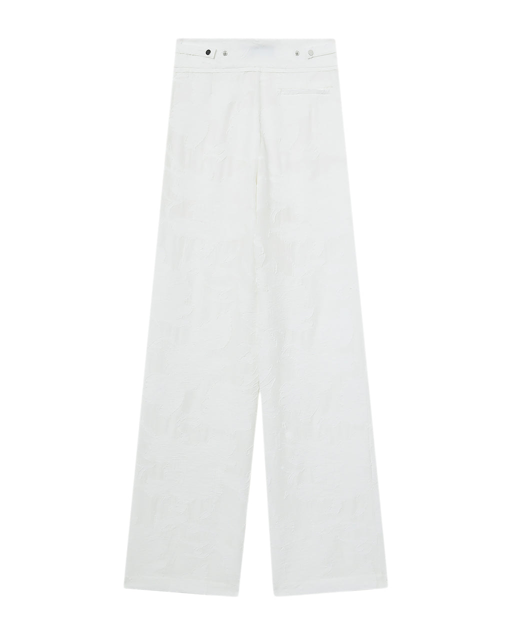 Floral jacquard pants