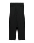 Belted straight-leg pants