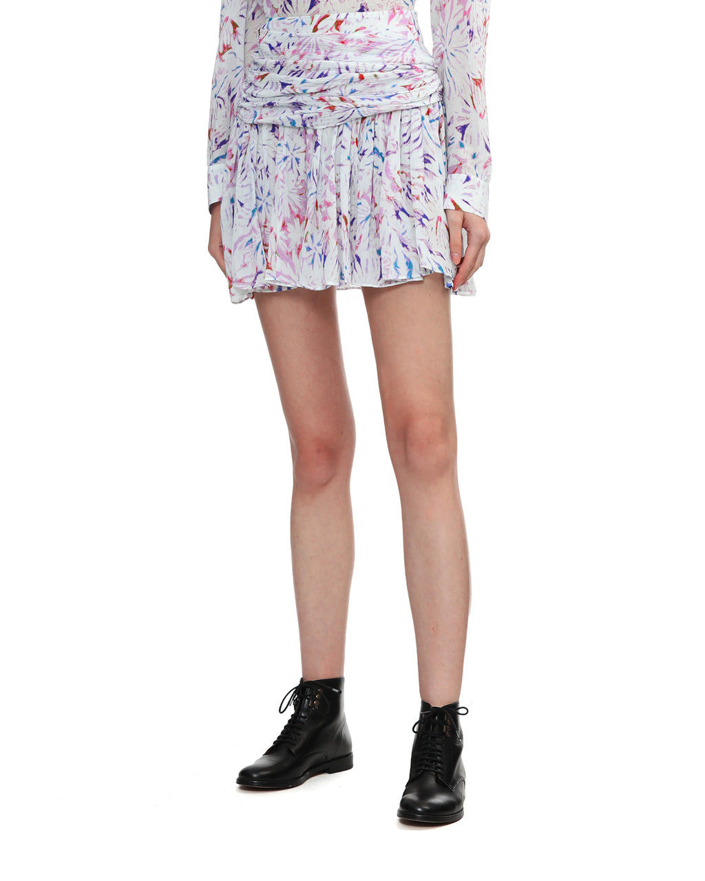 Printed flared skirt