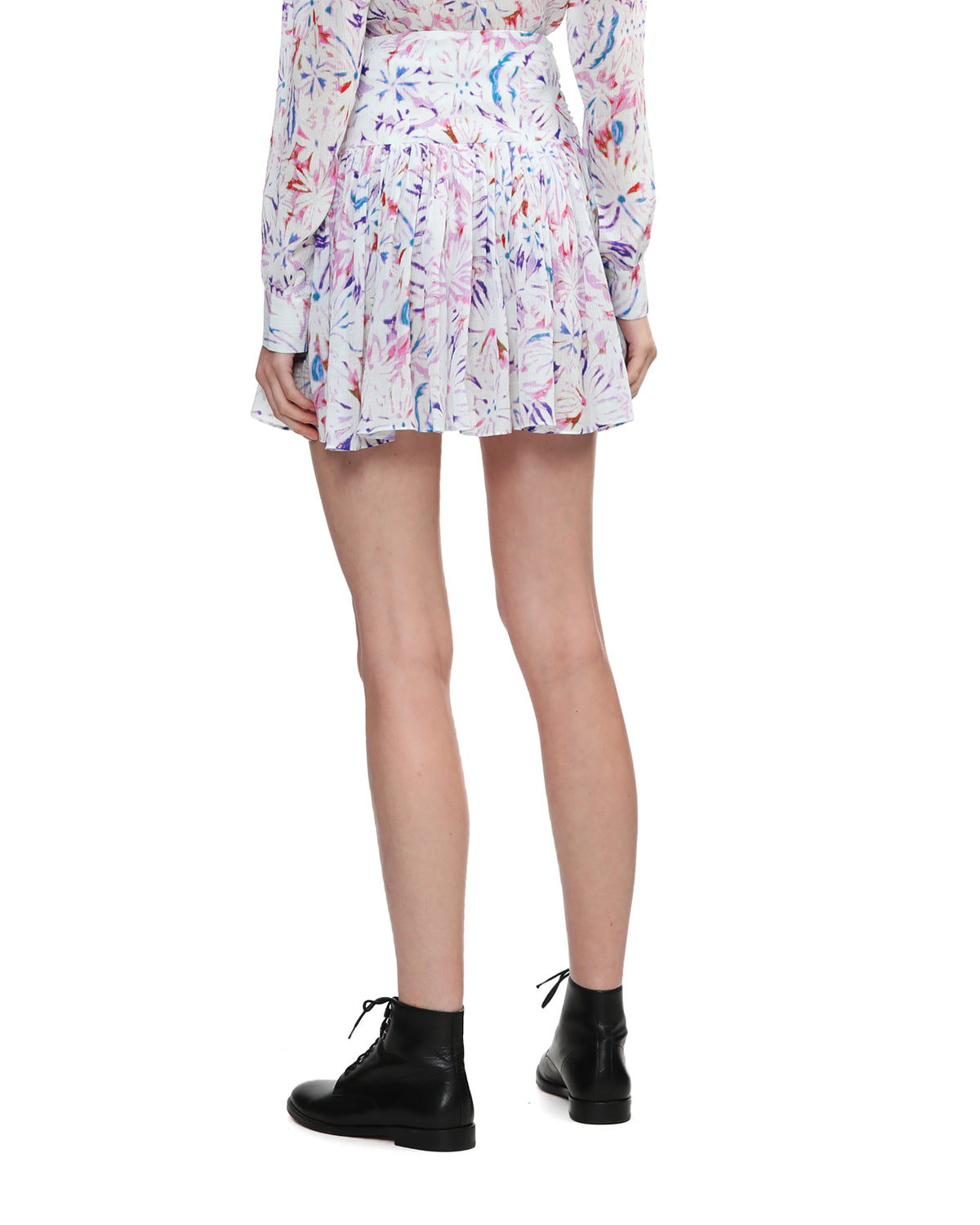 Printed flared skirt