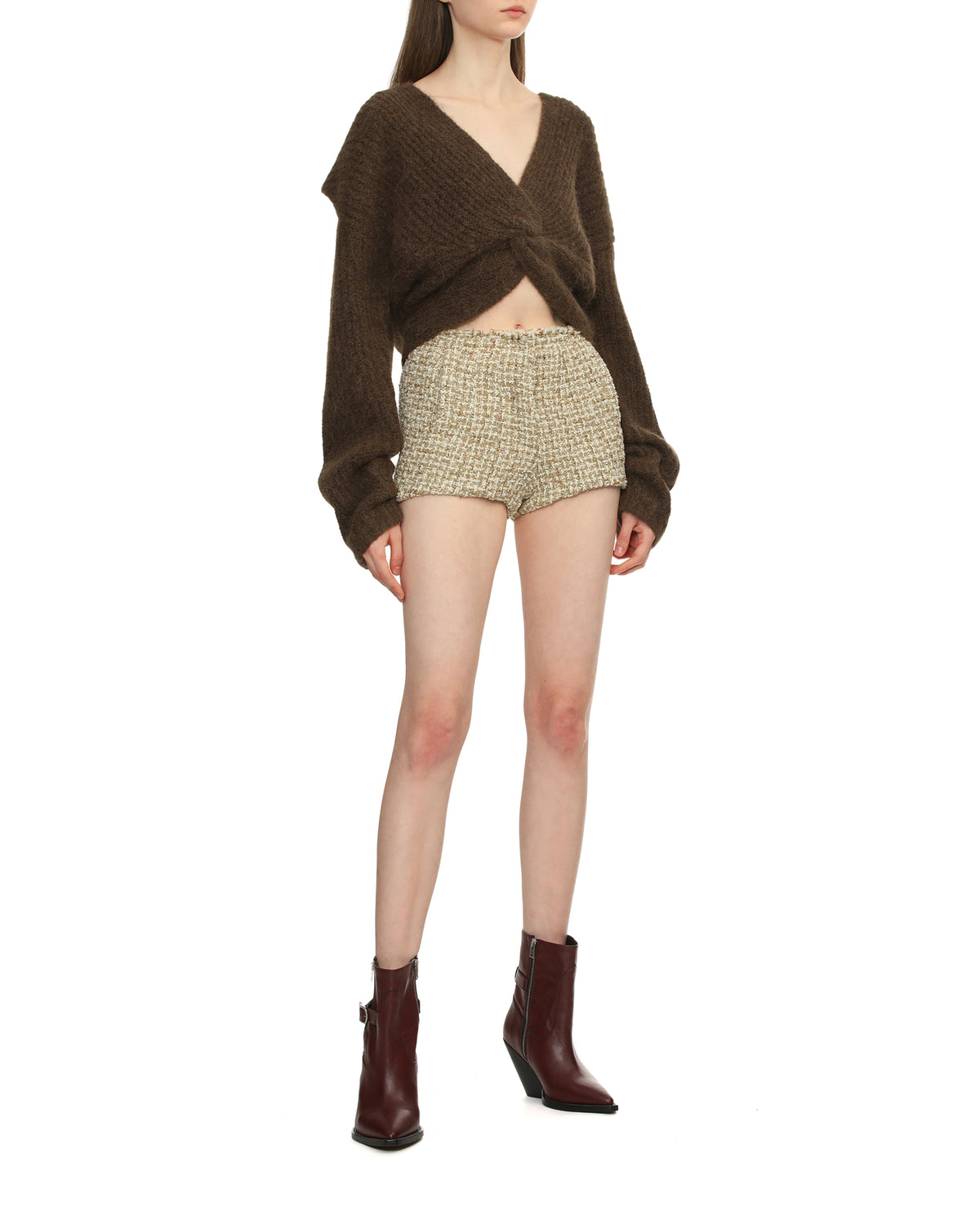 Caroline wool-blend shorts