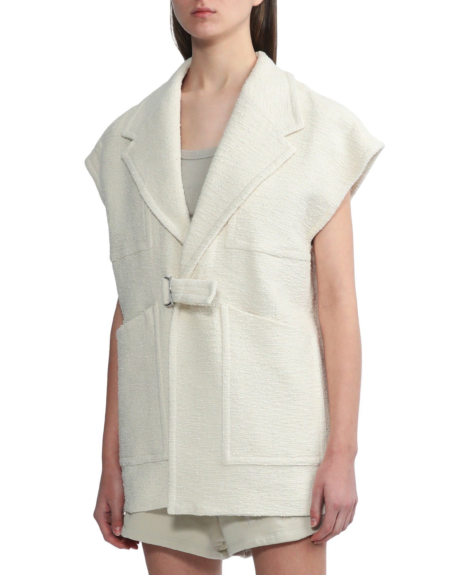 Textured vest jacket