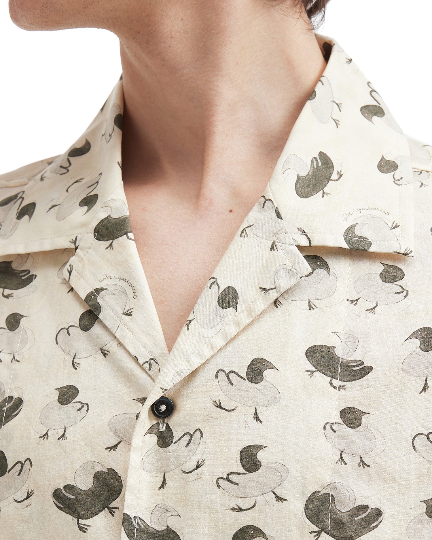The Jean shirt duck print bowling shirt