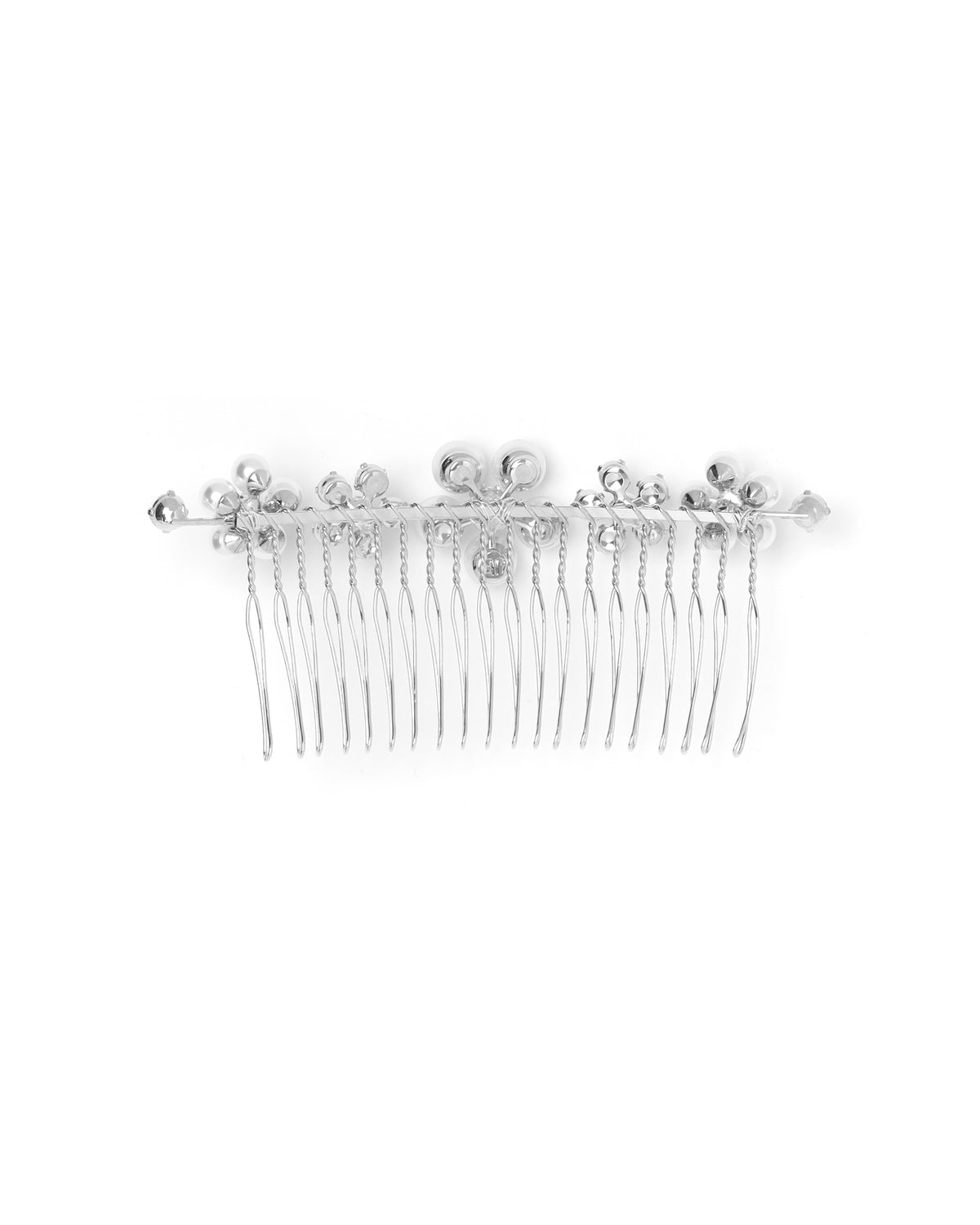 Pearl & crystal floral hair comb