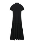 Layered-design midi dress