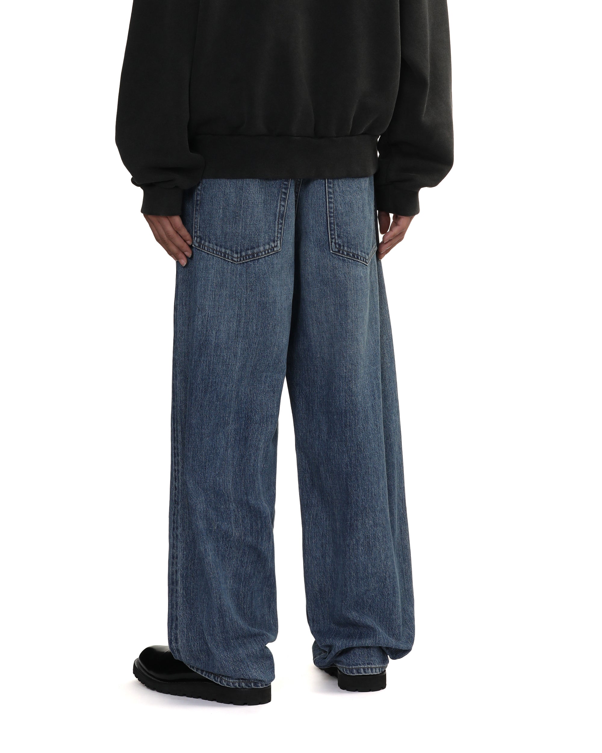 Loose denim trousers