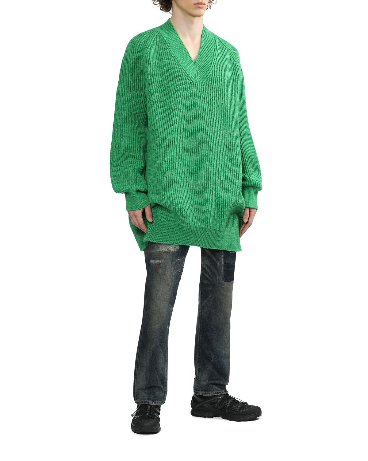 Oversized wool-blend jumper