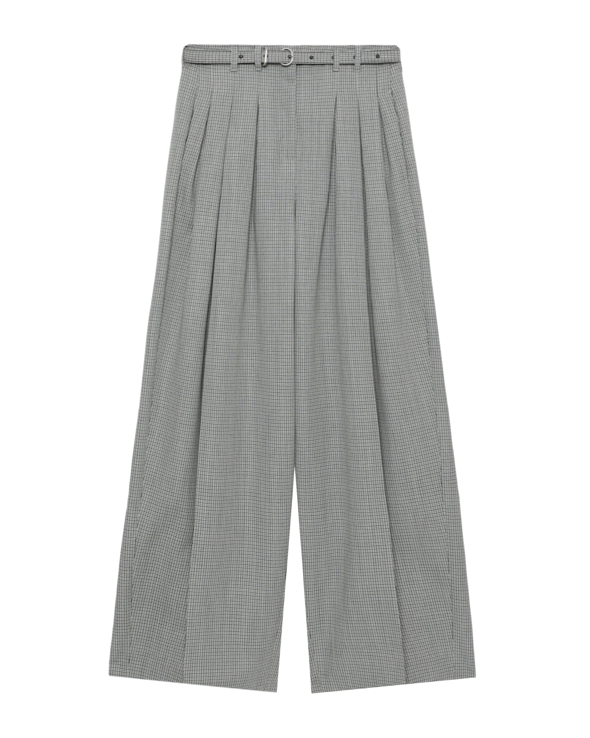 Belted wide leg pants
