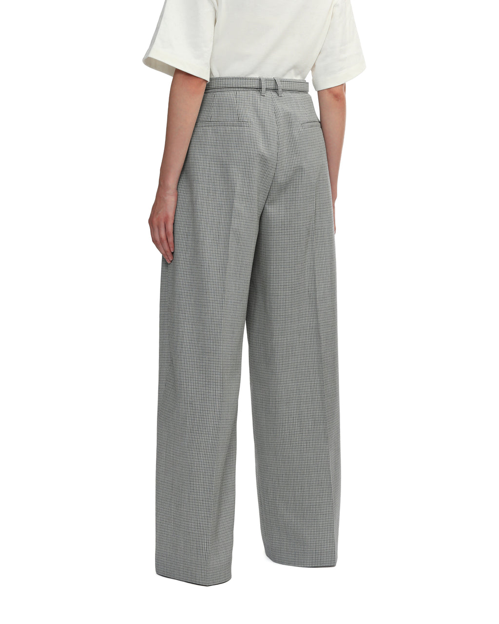 Belted wide leg pants