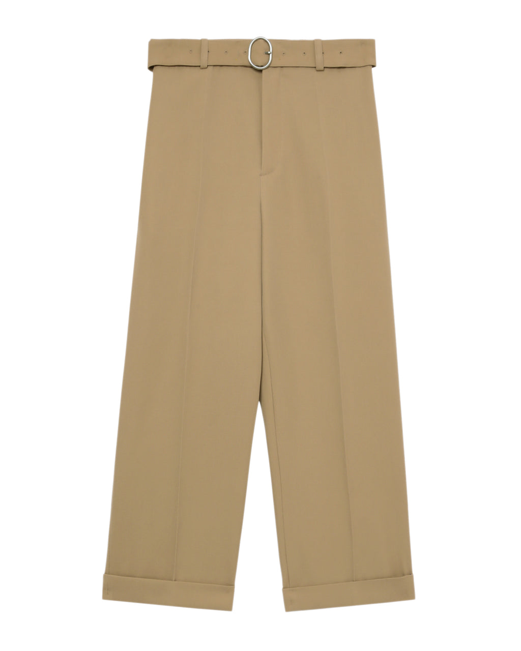 Belted relaxed fit pants