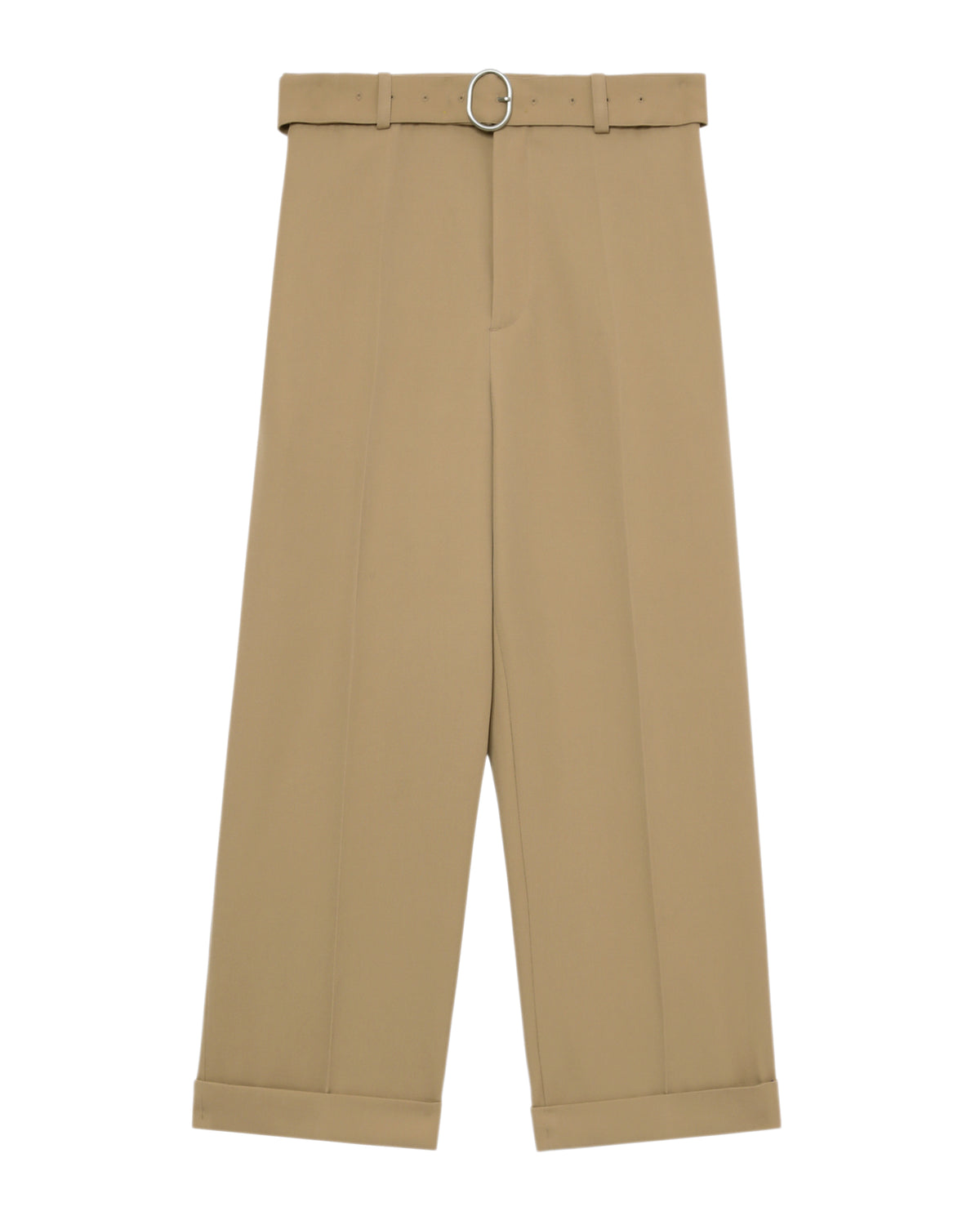 Belted relaxed fit pants
