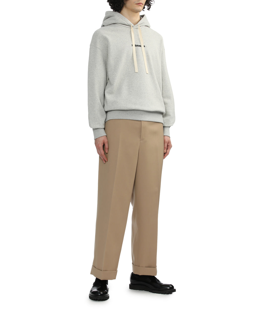 Belted relaxed fit pants
