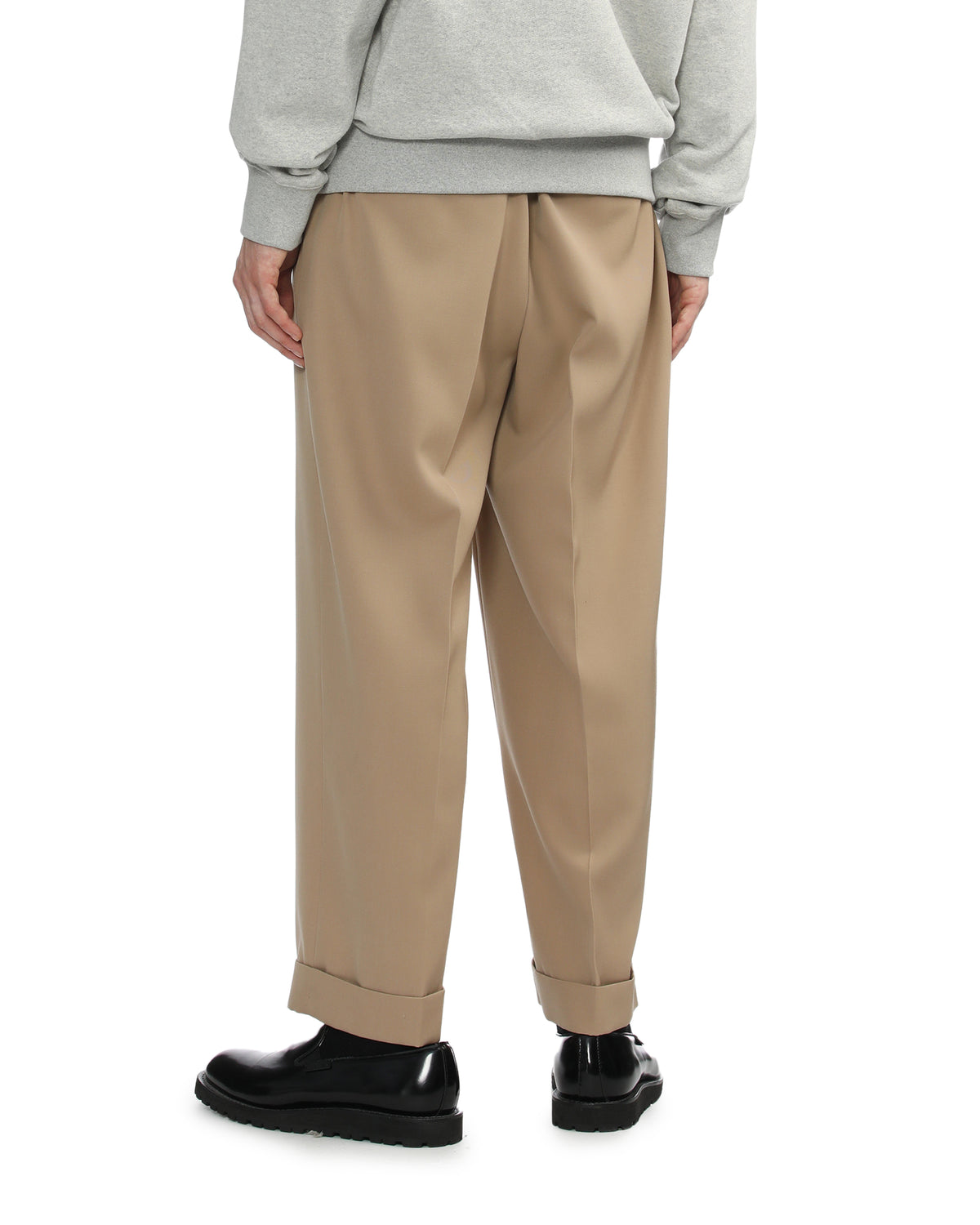 Belted relaxed fit pants