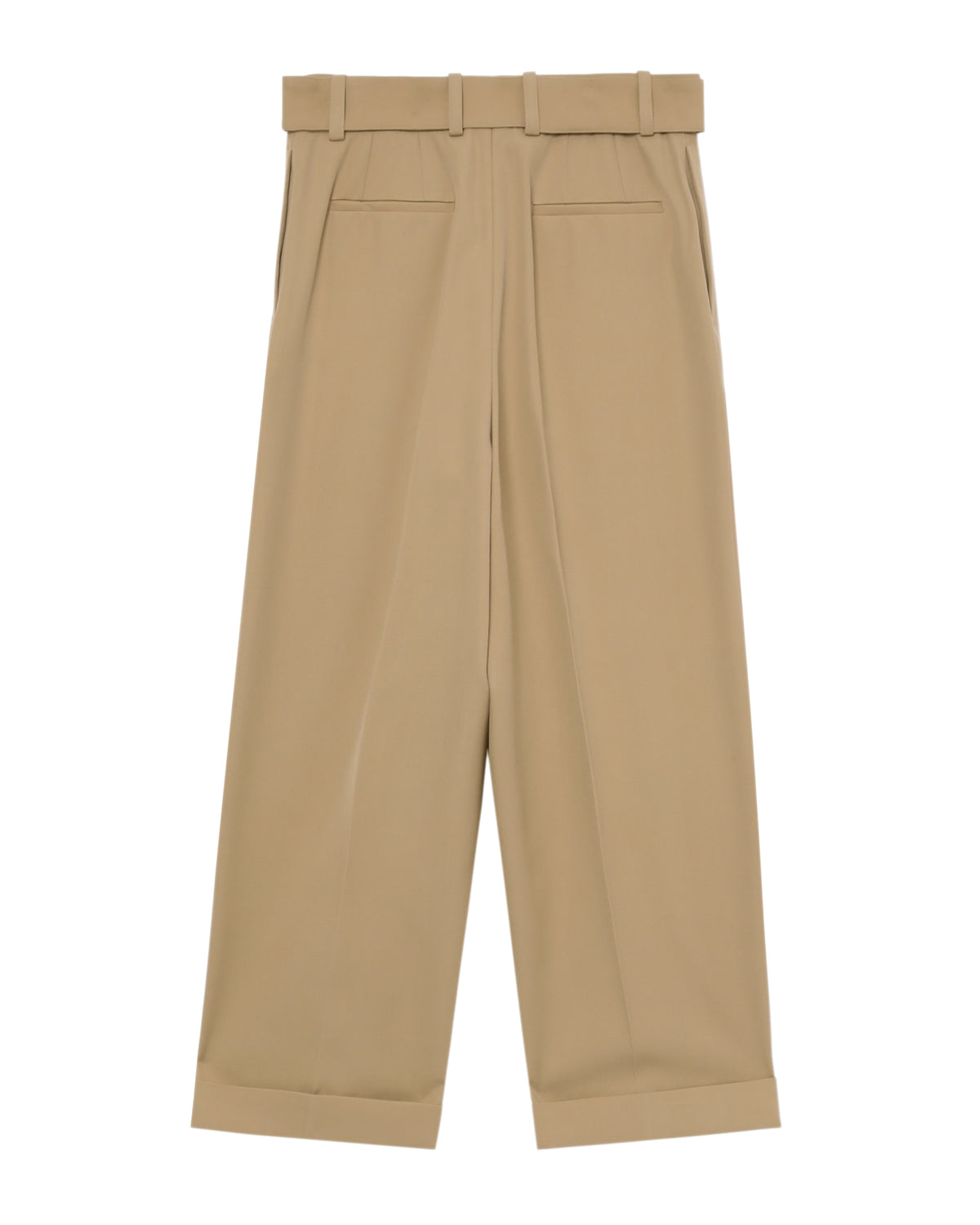 Belted relaxed fit pants