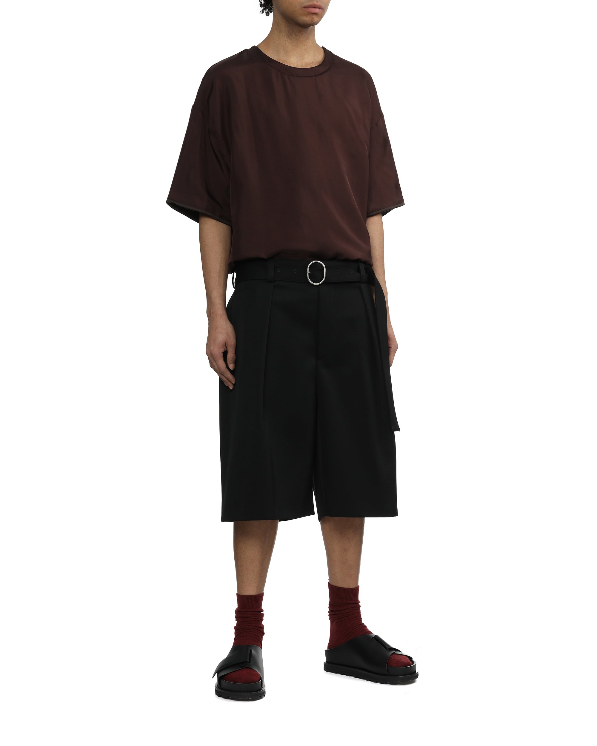 Belted shorts