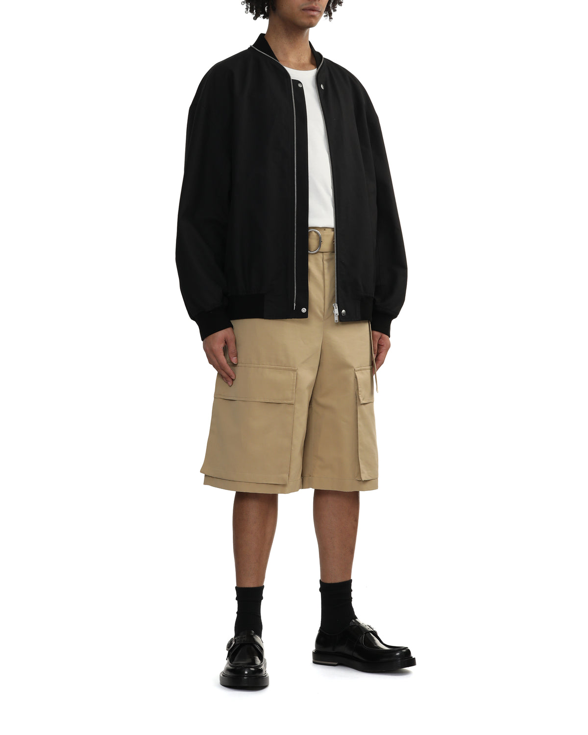 Belted cargo shorts
