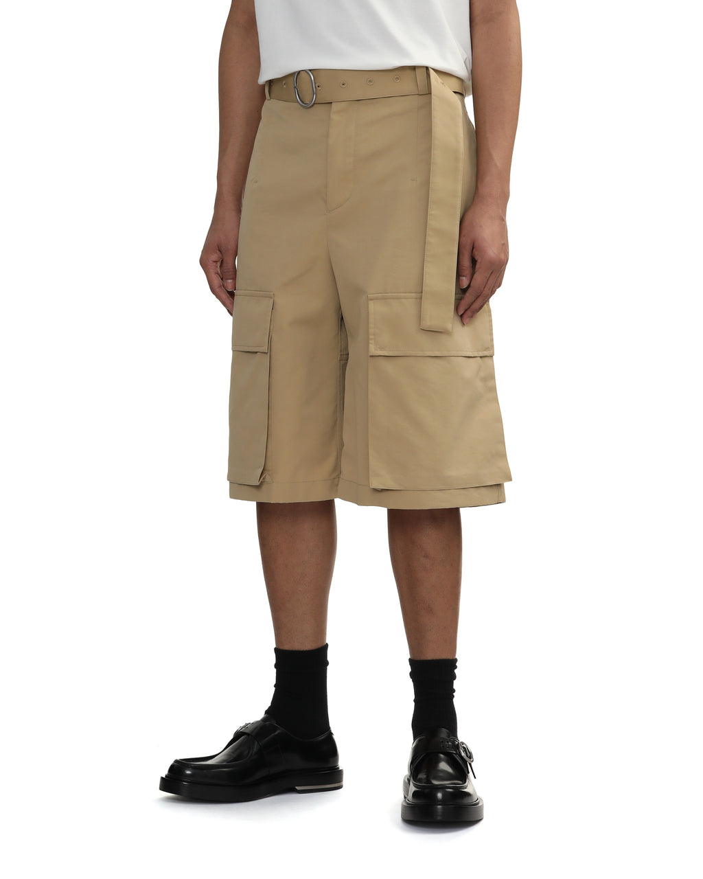 Belted cargo shorts