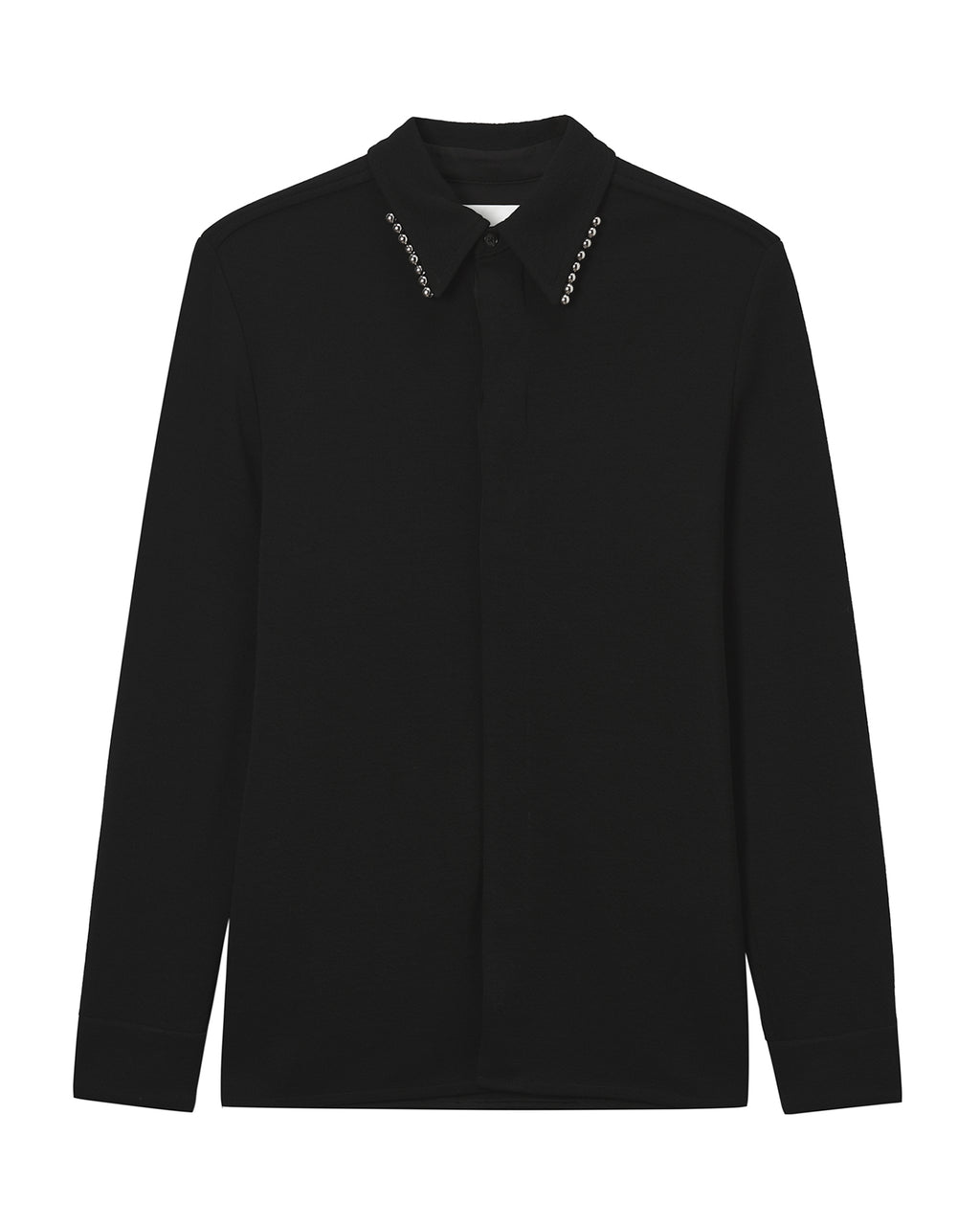 Stud-collar shirt