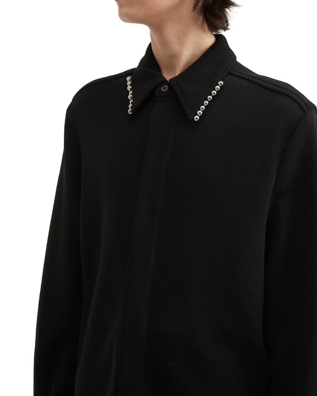 Stud-collar shirt
