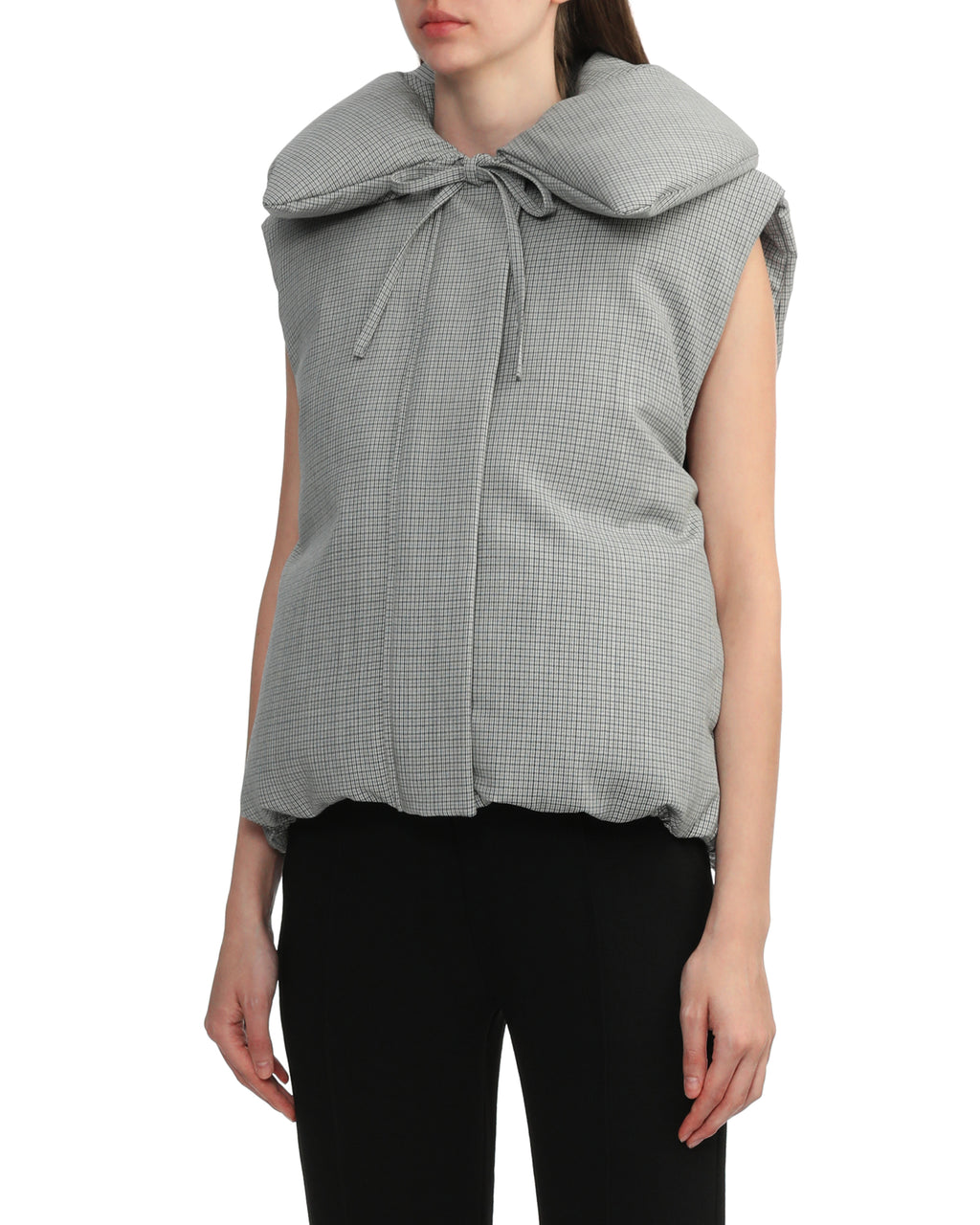 Checked gilet