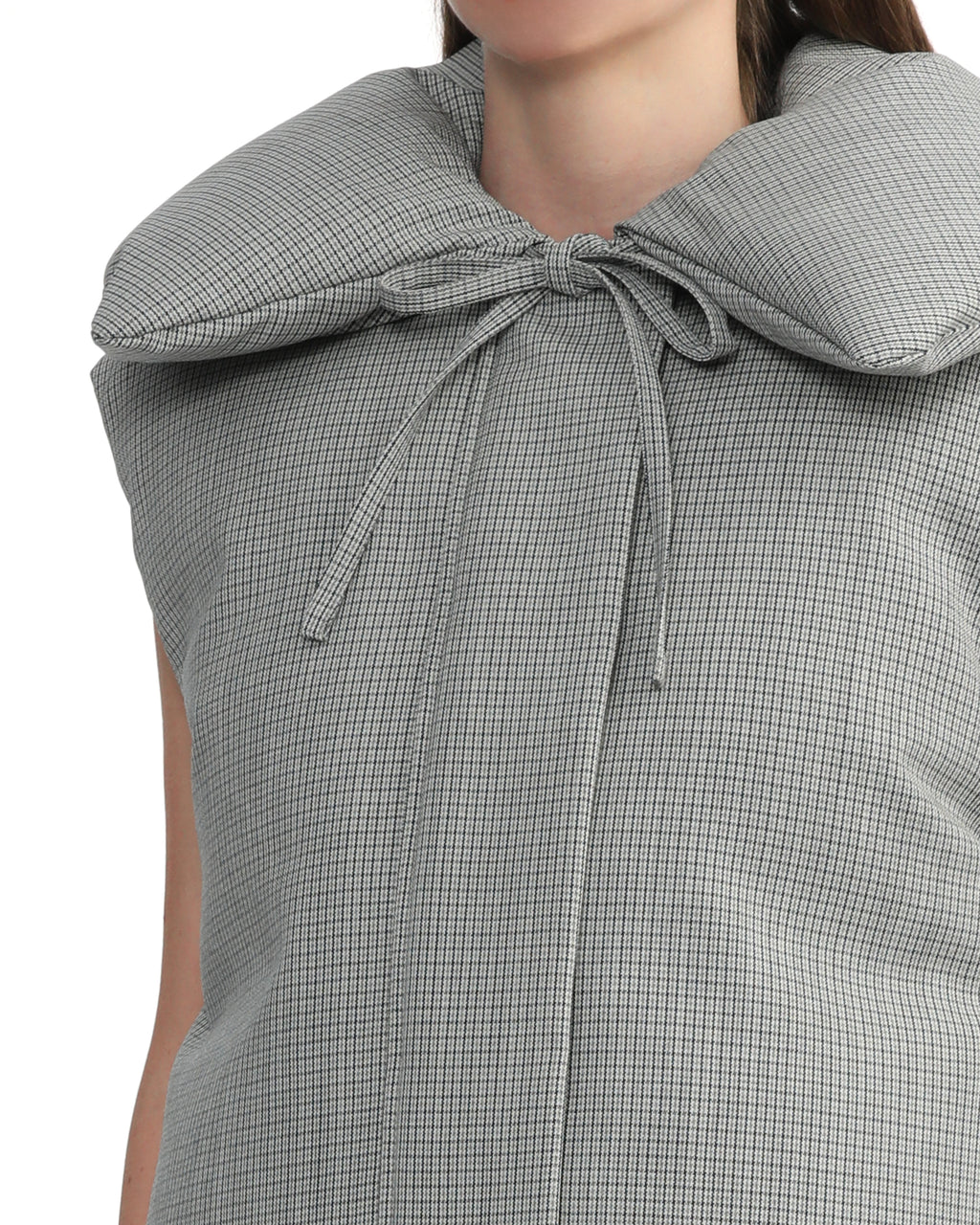 Checked gilet