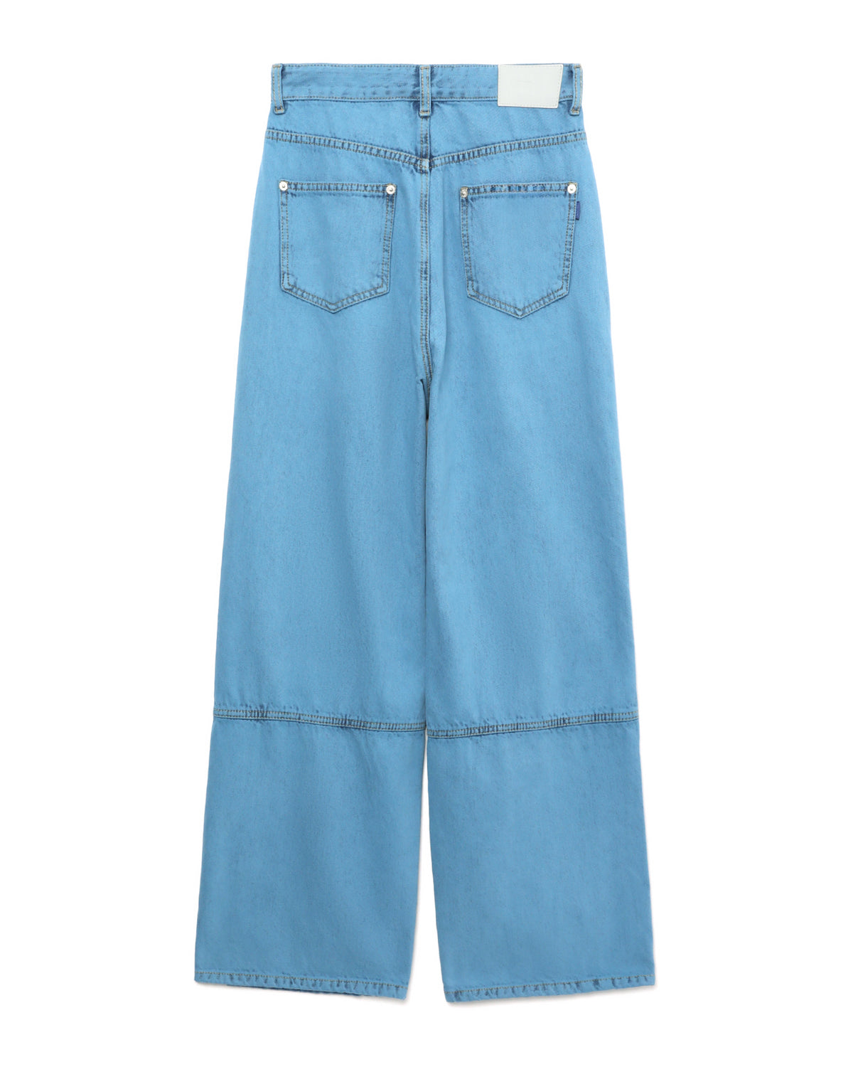 Distressed denim jeans