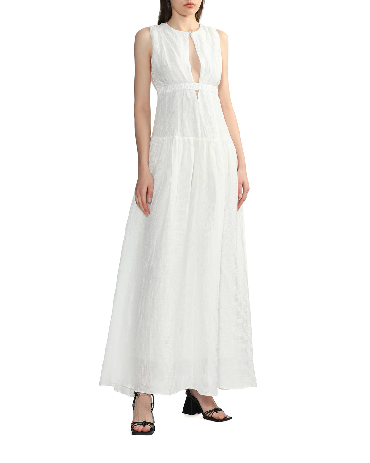 Loren silk linen maxi dress
