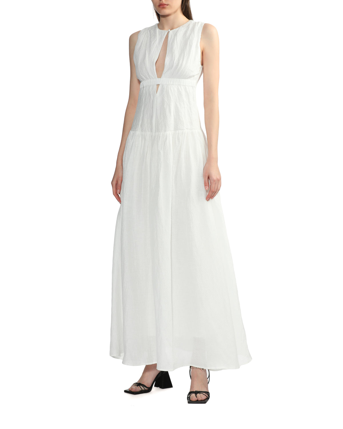Loren silk linen maxi dress