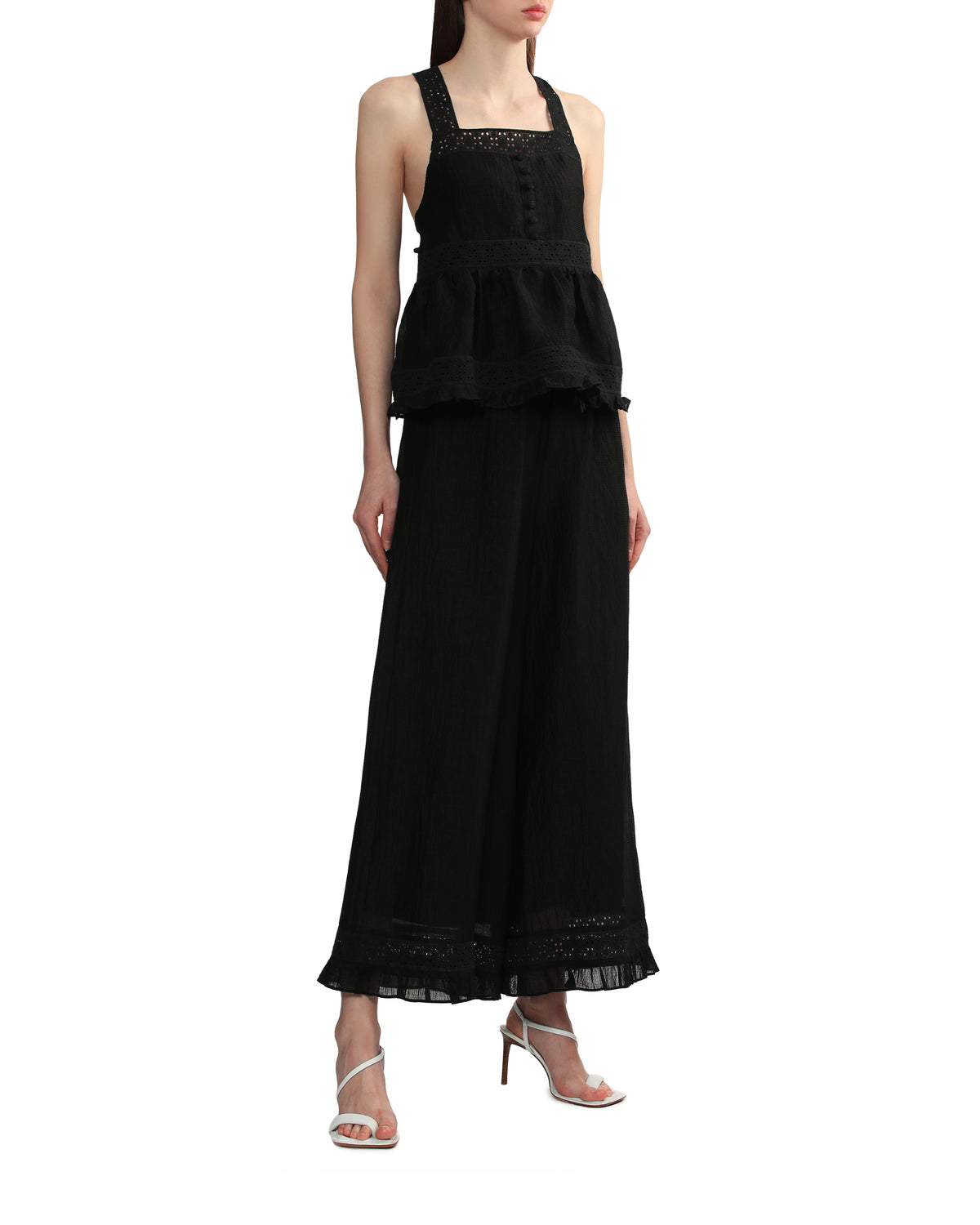 Camille silk linen top