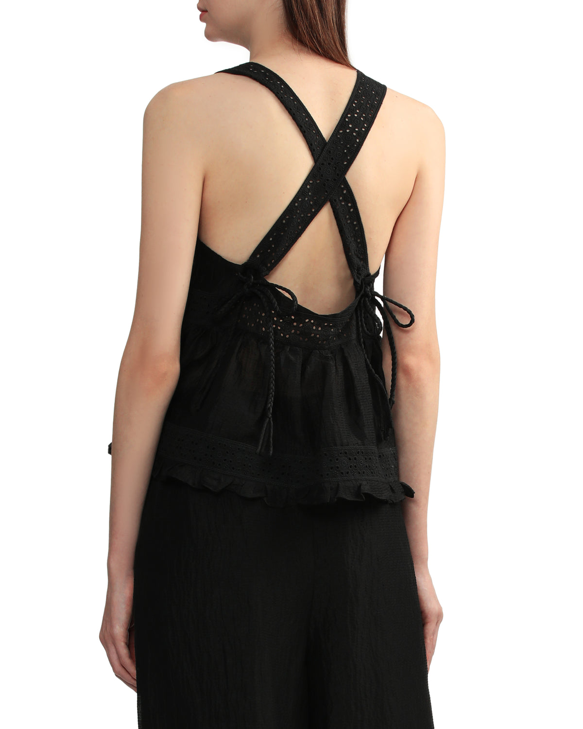 Camille silk linen top