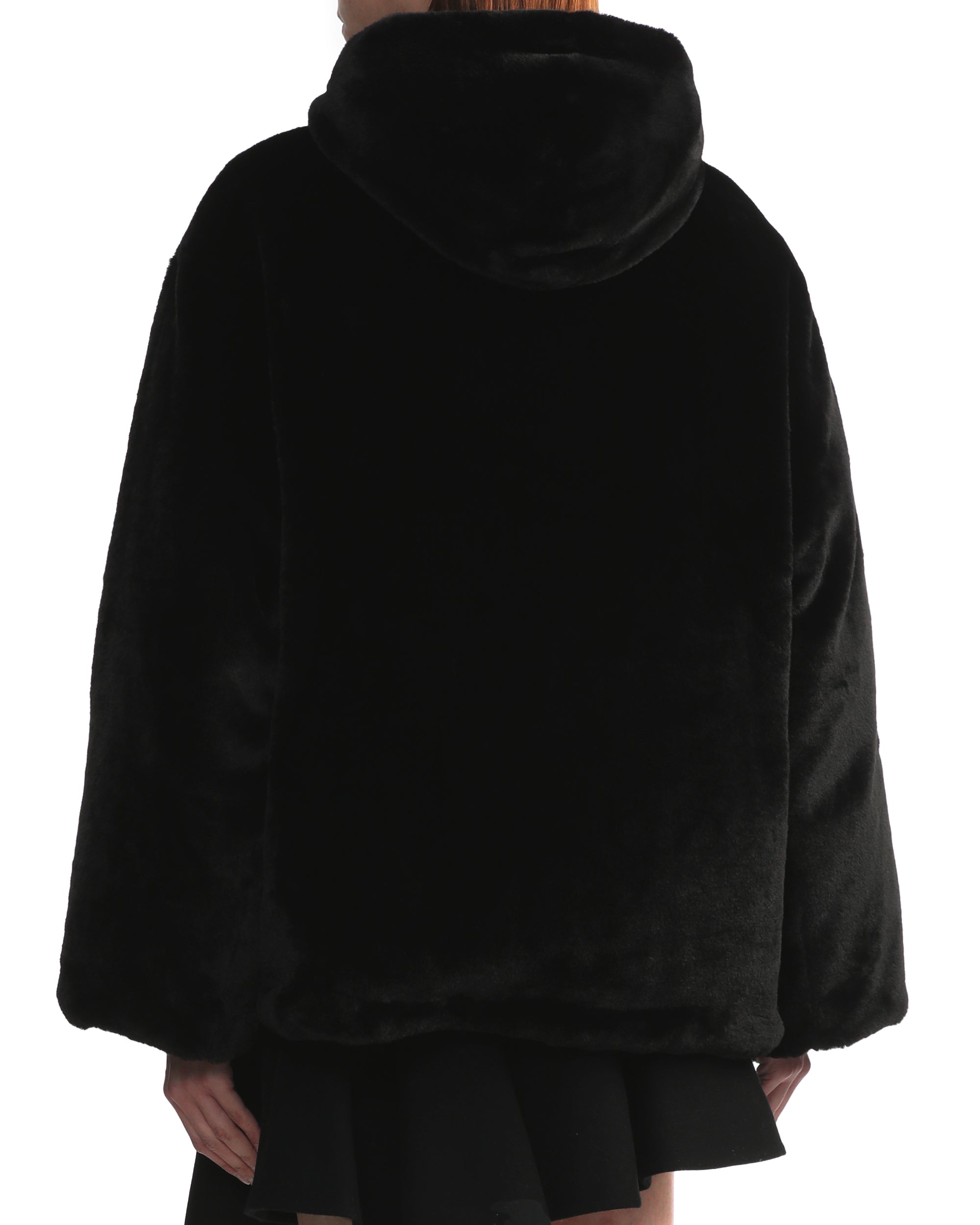 Reversible faux-shearling down jacket