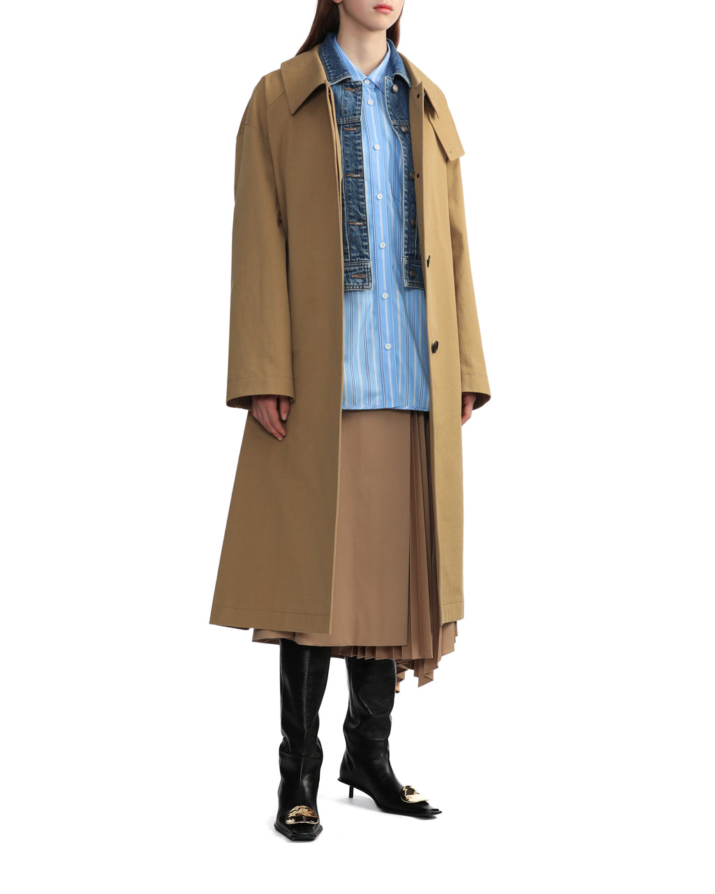Belted overcoat