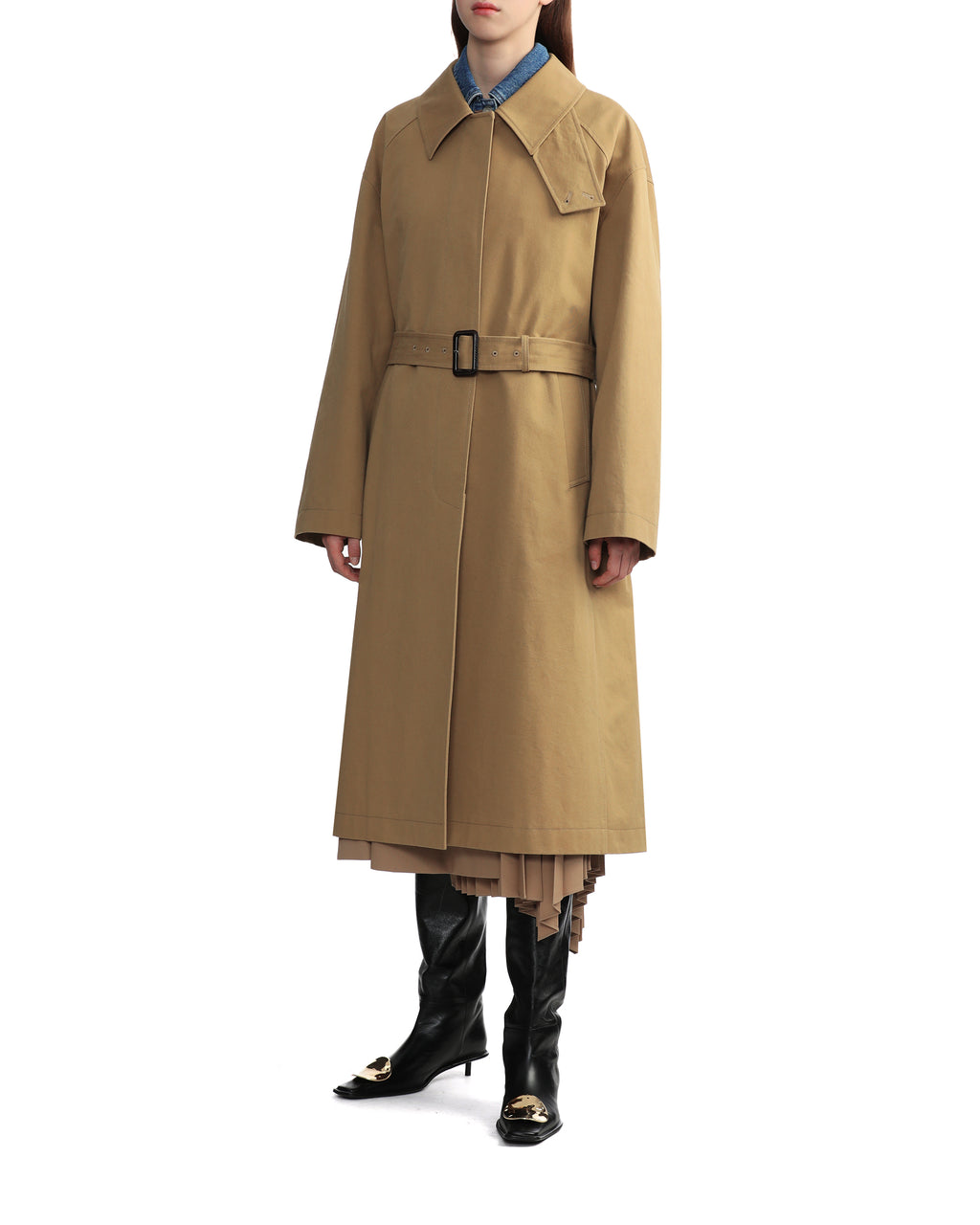 Belted overcoat