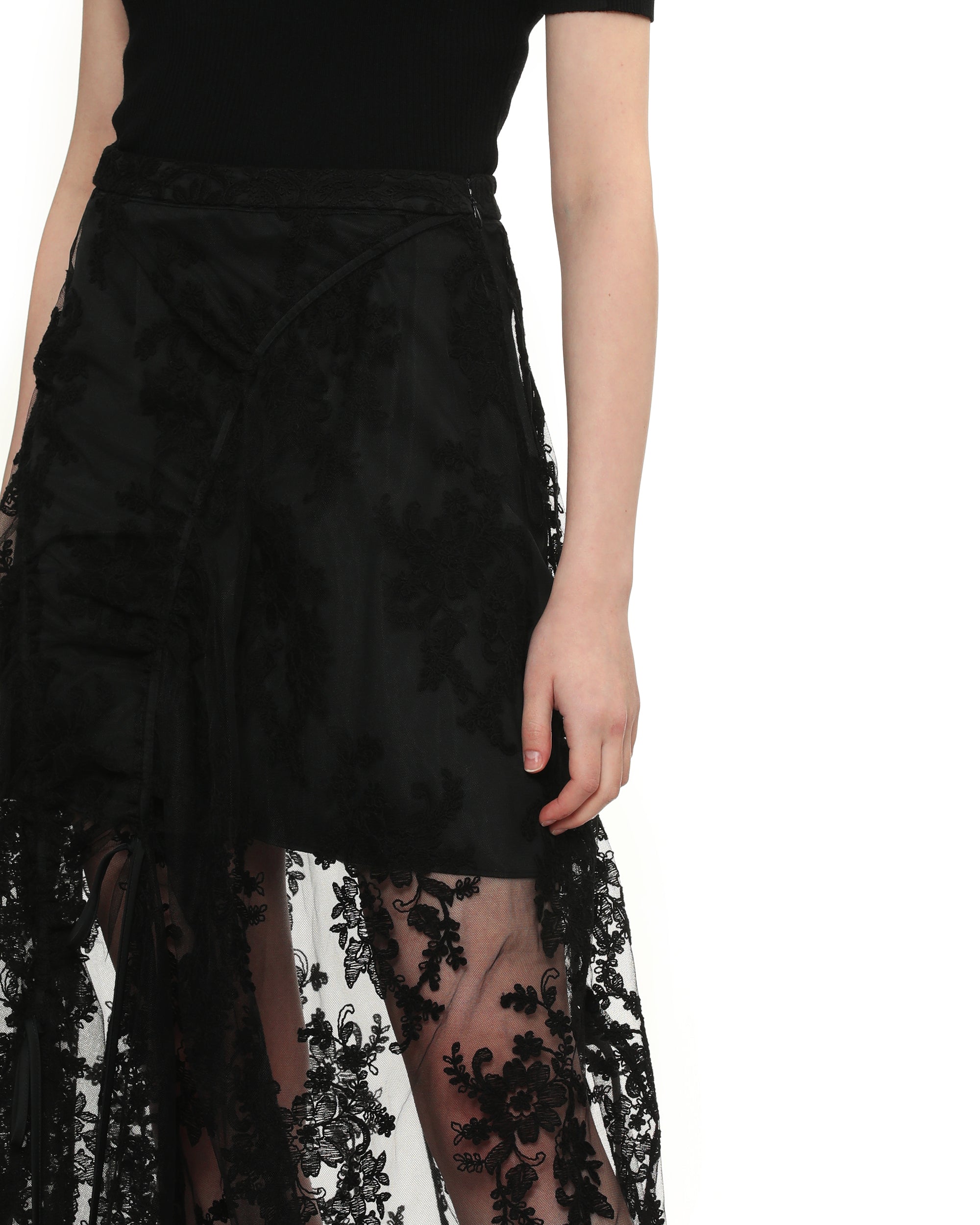 Lace maxi skirt