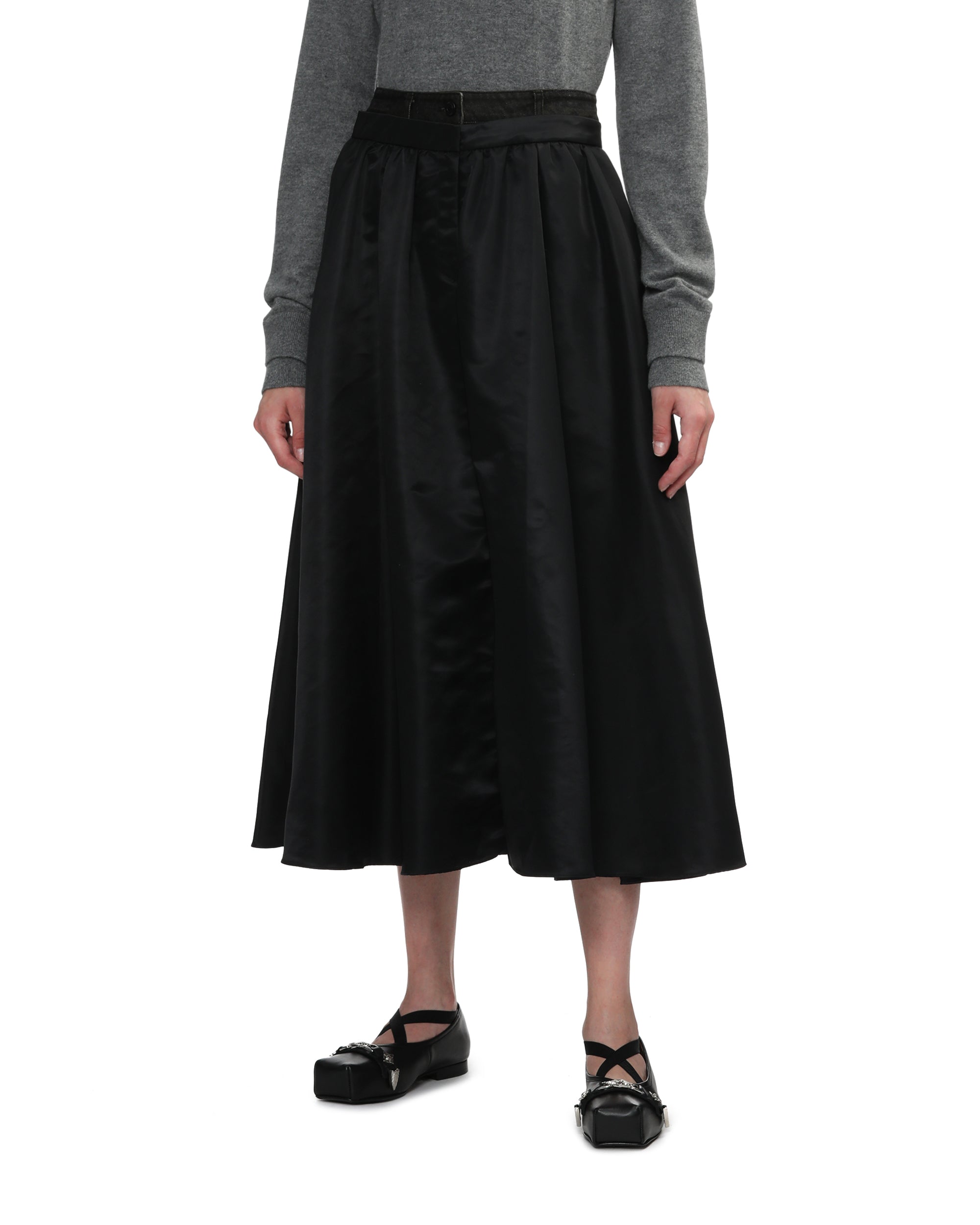 Layered midi skirt