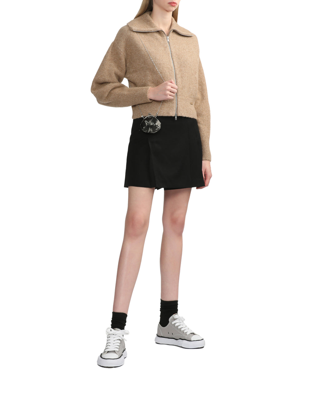 Pleated mini skirt