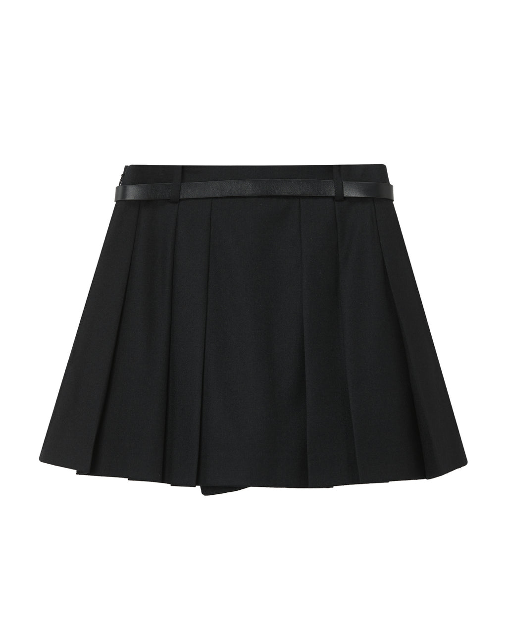 Belted pleated skorts