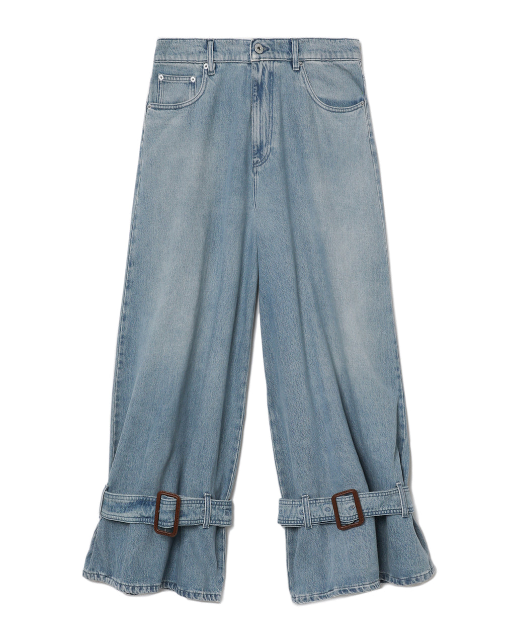 Buckled cuff jeans