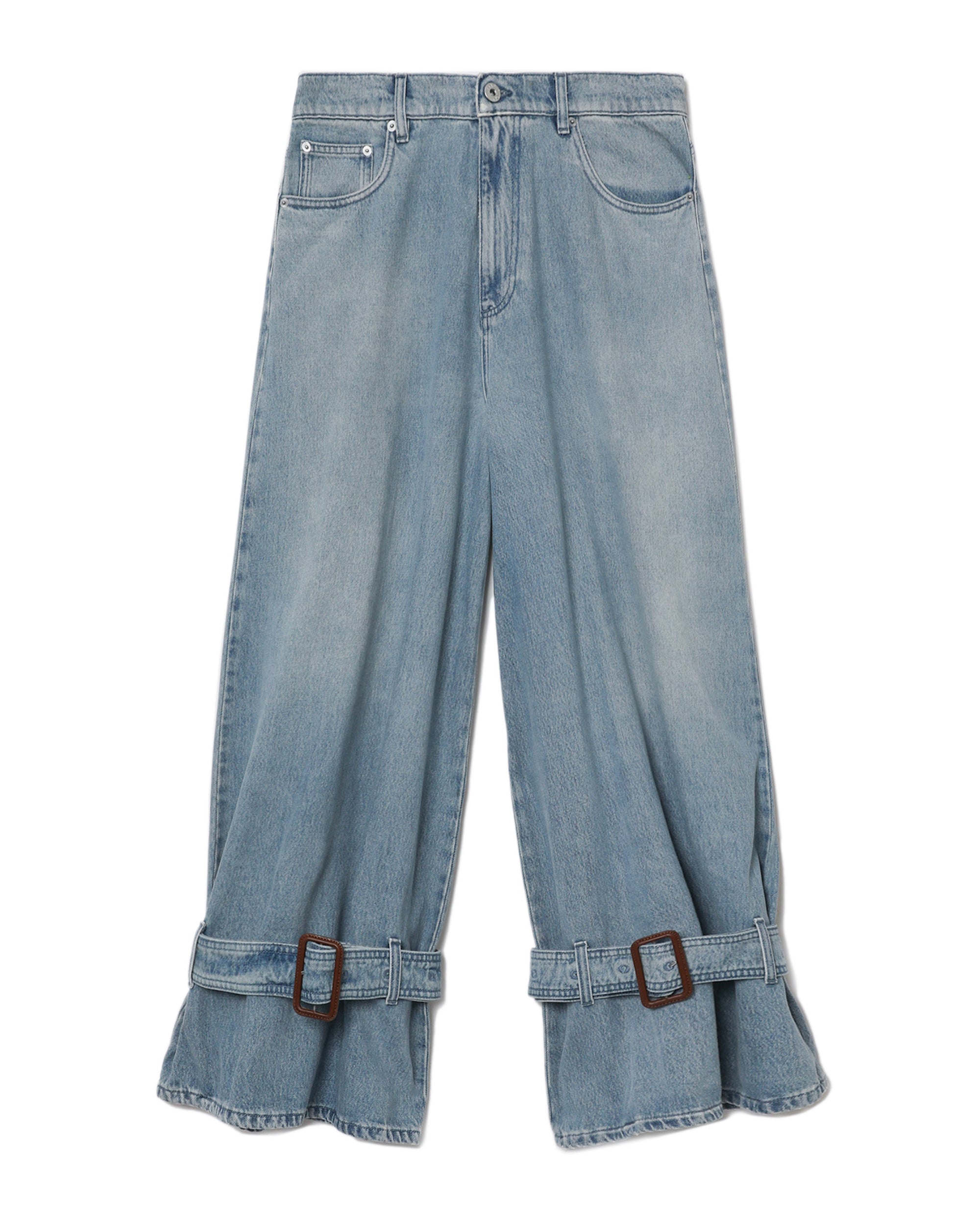 Buckled cuff jeans