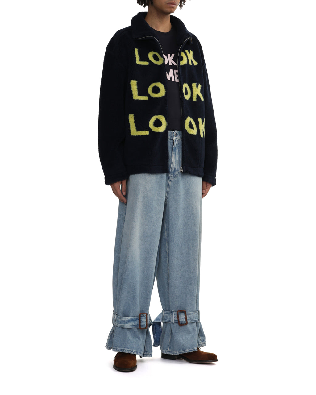 Buckled cuff jeans