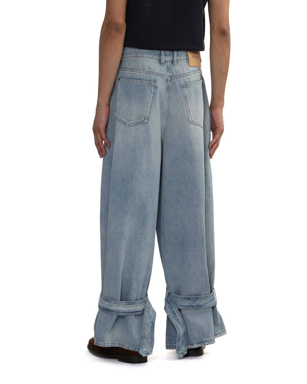 Buckled cuff jeans