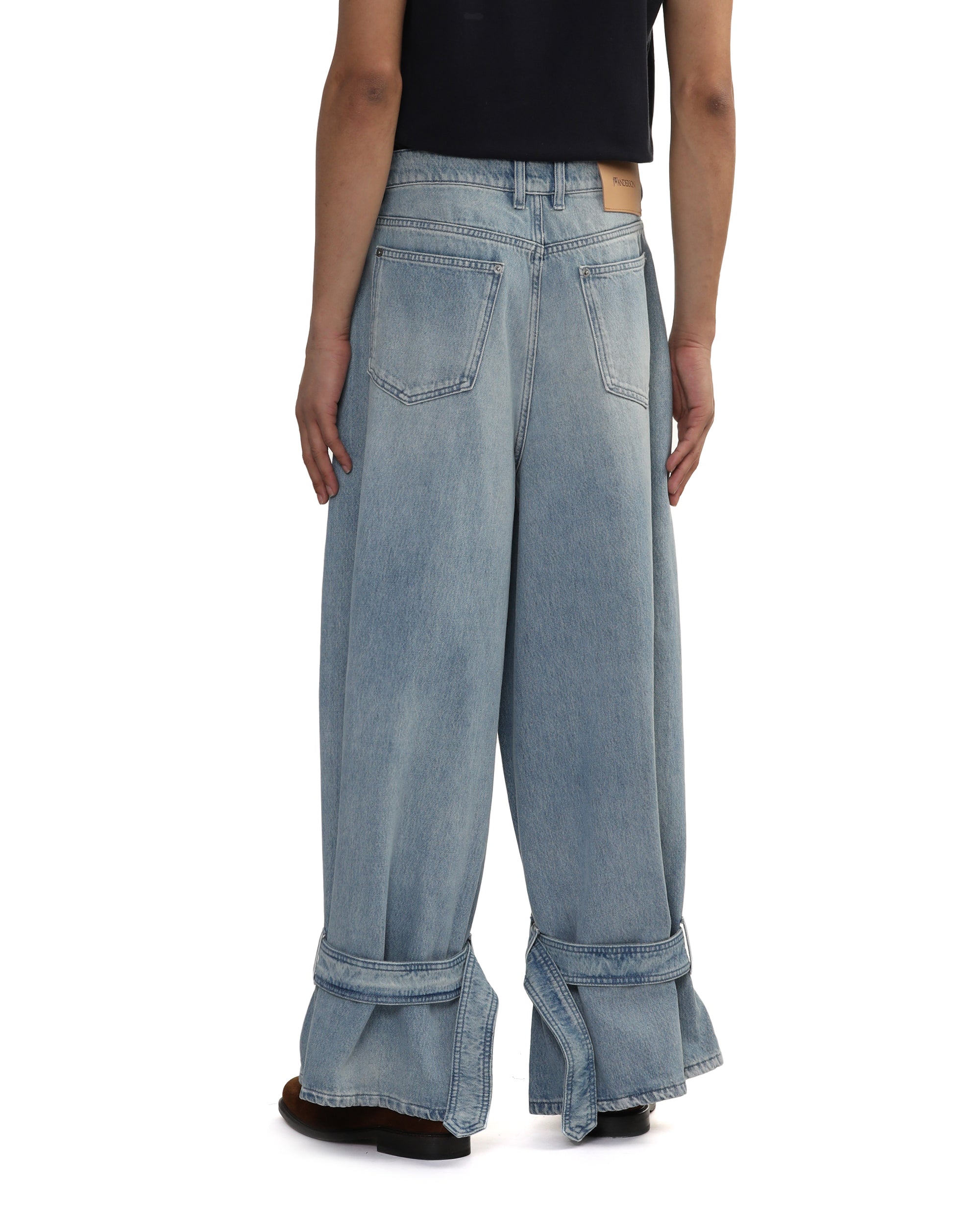 Buckled cuff jeans