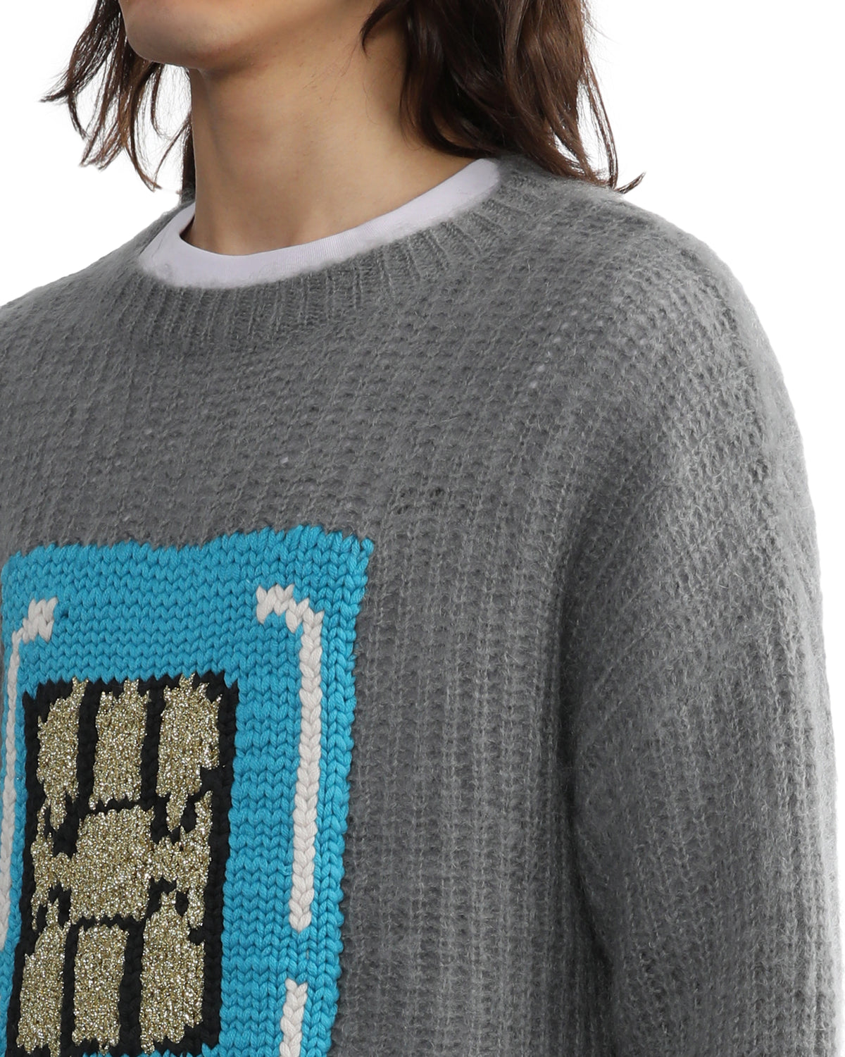 Sim card crew neck jumper