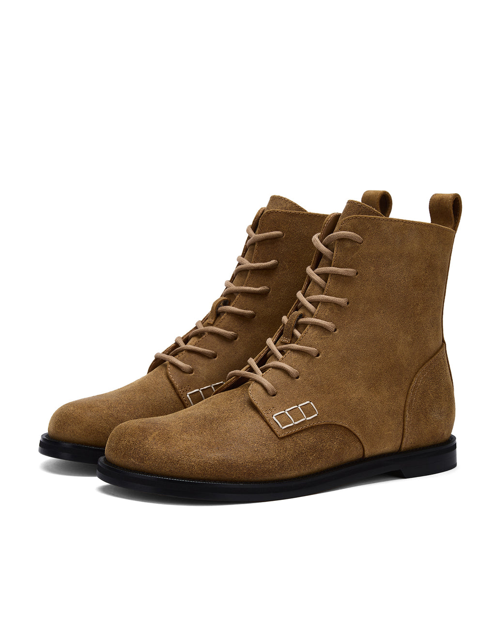 Loafer lace-up boots