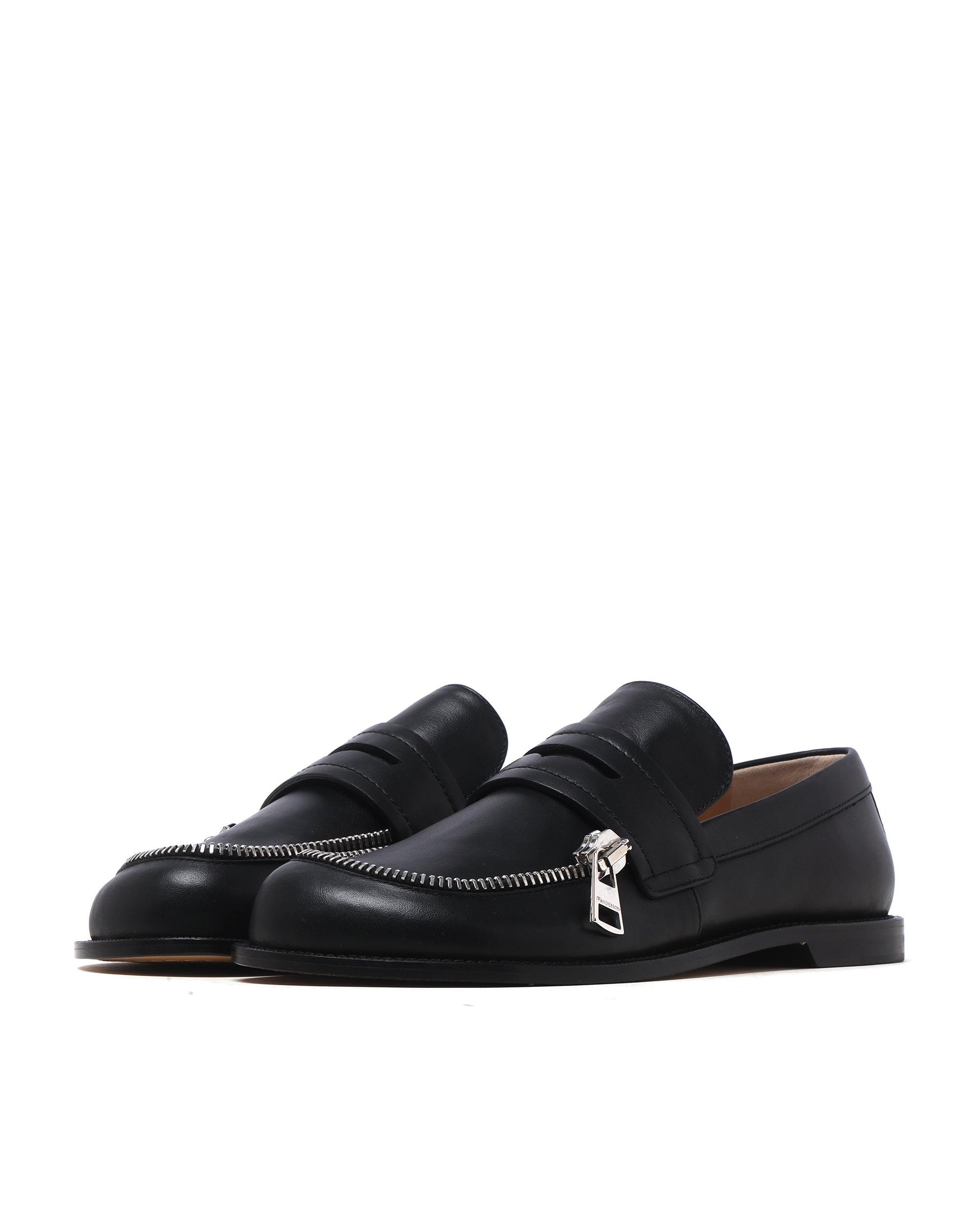 Biker zip trim moccasins