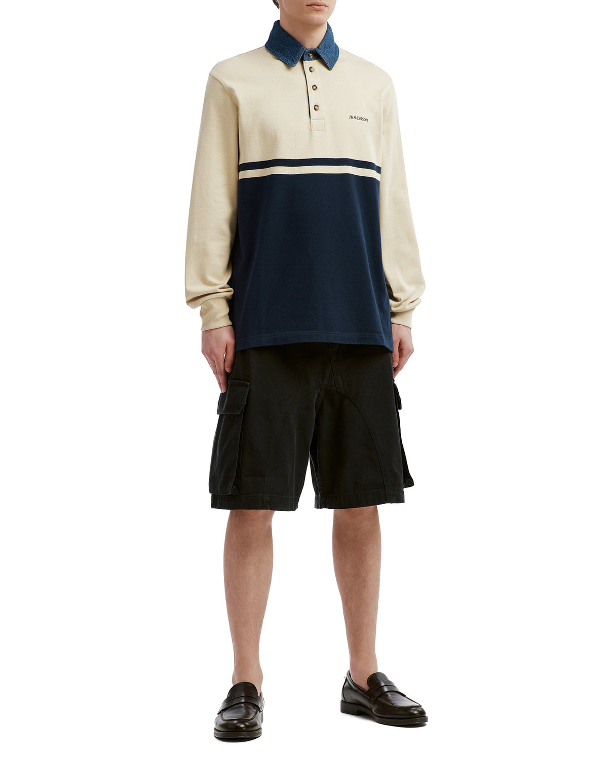 Colour block polo shirt