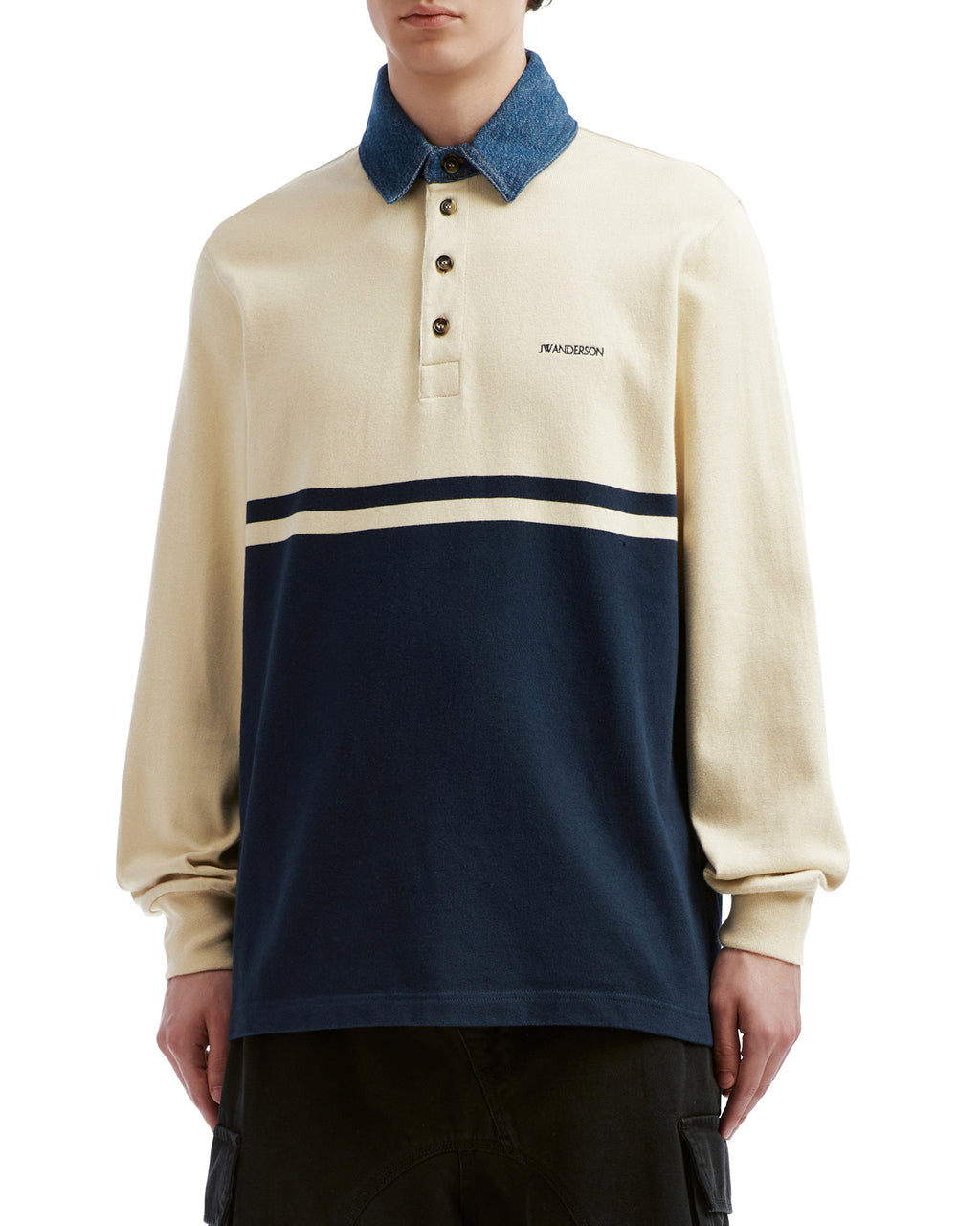 Colour block polo shirt