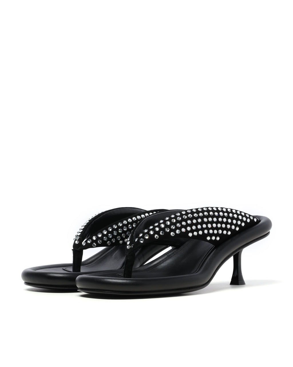 Bumper-Tube embellished sandals